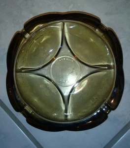 Art Deco Aschenbecher 1930 Glas grün Fidenza Italy massiv schwer - Bild 1 von 3