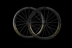 WIEL Carbon Tubeless Clincher Disc Brake 1290g Wheelset-Gold/Black Logo - Picture 1 of 10