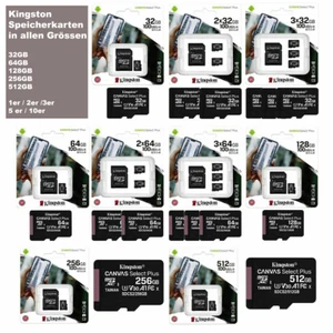 Kingston Canvas Select Plus Micro SD Memory Card 32GB 64GB 128GB 256GB 512GB - Picture 1 of 14