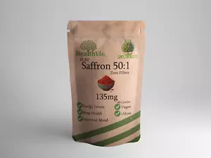 Safran Nahrungsergänzung Extrakt 60 Kapseln Crocus Sativus Zero Fillers Healthvie - Bild 1 von 2