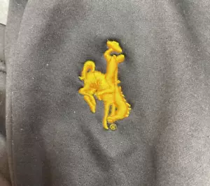 Felpa sportiva vintage UW Wyoming Cowboys donna S nera vita bassa Speedo - Foto 1 di 15
