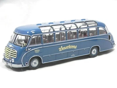 Minichamps Paul's Art Mod 1/43 Setra S8 Bus Blue, Weserkrone Wahrenburg NICE HTF - Image 1 of 4
