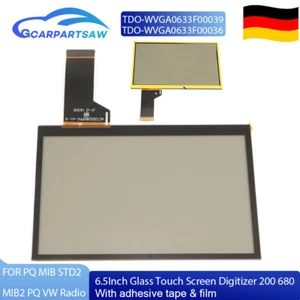 6,5" Glas Touch Screen Digitizer Ersatz für PQ VW MIB STD2 200 600 680 682 684G - Bild 1 von 9