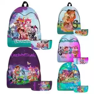 Enchantimals Rucksäcke Schultaschen Taschen 3D-Druck Teenager Notizbuch Tasche Stiftetui - Bild 1 von 58