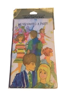 Vintage NOS Forget Me Not Party inviti confezione da 10 molto Barbie e Ken epoca anni '60 - Foto 1 di 6