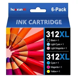 312XL High Yield Ink Combo 6-Pack for Epson Expression XP-8500 XP-8600 XP-15000 - Picture 1 of 10