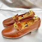 Salvatore Ferragamo Gancini Bit Loafers Shoes Brown Leather Men's 7EE