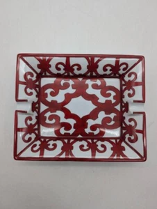 Hermes Guadalquivir Aschenbecher Zubehör Etui rot weiß - Bild 1 von 6