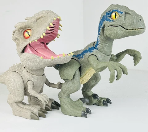 Jurassic World Mattel Indominus Rex baby velociraptor interactive sound Dinosaur Cover