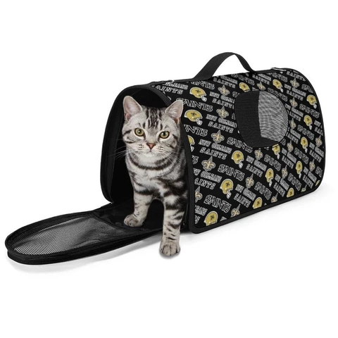 New Orleans Saints Pet Handbag Portable Travel Pet Bags with Shoulder Strap Cover