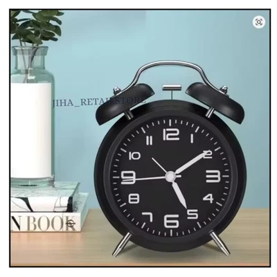 Vintage Quartz Twin Bell Alarm Clock Extra Loud Analog Bedside Backlight - Image 1 of 4