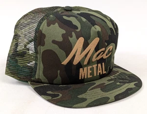 Cappello camionista vintage Mac metallo snapback maglia made USA saldatura CNC strumenti mimetico - Foto 1 di 7
