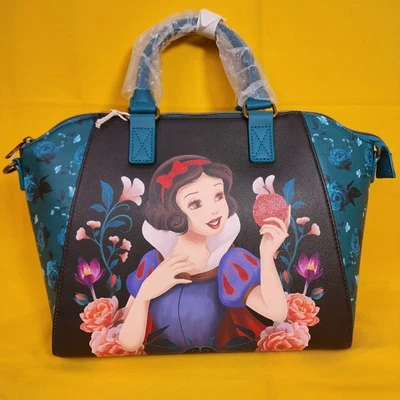 Bolso de Mano Loungefly Disney Princesa Blancanieves Brillo Manzana Floral NUEVO Foto 1 de 4