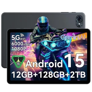 Tablet 10 Inch,Android 15 Tablet,Gemini AI 2.0 Android Tablets|12GB RAM+128GB... - Picture 1 of 8