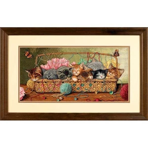 Dimensions Gold Counted Cross Stitch Kit  "Kitty Litter" - New - Picture 1 of 2