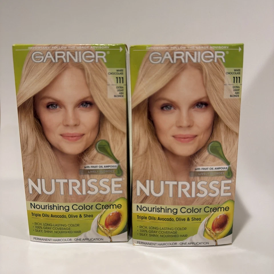 2 питательных крема для волос Garnier Nutrisse 111 Extra-Light Ash Blonde White - Изображение 1 из 1