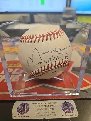 Maury Wills Autographed Rawlings Baseball JSA Certified Authentic With Case - Image 1 of 4
