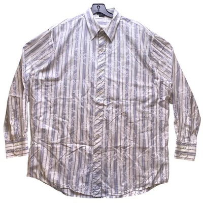 Southpole Shirt Mens Extra Large Button Down Striped Floral AOP Academia Y2K - Image 1 of 4