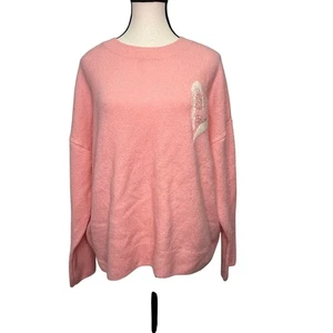 CeCe Pullover rosa Pailletten Herz Medium | weicher Pullover mit Rundhalsausschnitt - Bild 1 von 10