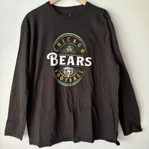 Camiseta Chicago Bears Camiseta Manga Larga Hombres XXL Negra Logo Fanáticos Fútbol NFL - Imagen 1 de 6