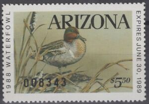 ZAYIX 1988 Arizona 2  MNH - US State Duck Stamp - Birds - 062322S33