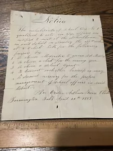 6 1820s Farmington ME School documents teacher scholars tuition - Picture 1 of 6