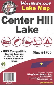 Mapa de pesca Center Hill Lake-1700 - Imagen 1 de 1