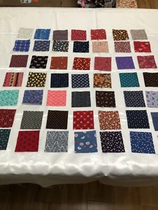 Lot Of 50 Different 2.5” Vintage Calico Quilt Squares No Repeats - Picture 1 of 8