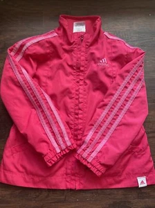 Children’s Adidas Hot Pink Peplum Style Zip Up Jacket Size 4T - Picture 1 of 9