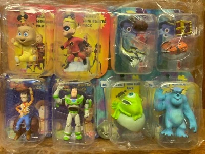 Disney Pixar Gashapon Mini Blisters  Set of 8 Figures by Yujin - Image 1 of 4