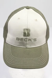 Beck's Seed Green White Two Tone Farm Agriculture Indiana Adjustable Made in USA - Picture 1 of 6