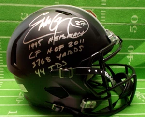 EDDIE GEORGE Autographed OHIO STATE ECLIPSE FS SPEED BLACK REPLICA HELMET, ~JSA~ - Picture 1 of 8