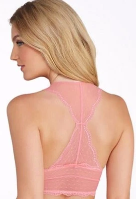NUEVO Bralette Honeydew Scarlette 331039 L Grande Encaje Espalda Corredora VERANO RUBOR ROSA Foto 1 de 4