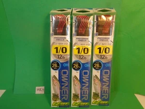 Owner 26" Snelled Red Finesse Type Hooks Size 1/0, 5217-113,18 Total Hooks (New) - Bild 1 von 10