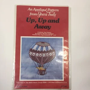 Up, Up and Away Quilt Pattern 12" x 12" Block Applique Your Truly - Picture 1 of 3