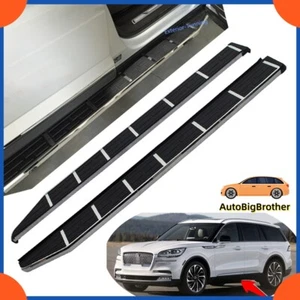Fits for Lincoln Aviator 2020 2021 2022 Running Board Side Steps Pedals Nerf Bar - Picture 1 of 5
