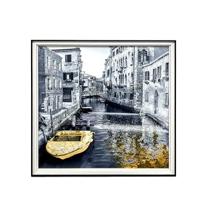 Machine Paper Print Wall River Design decor Framed Plastic frame 80x80cm - Picture 1 of 4