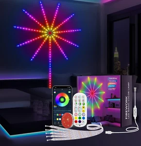Smart Firework Led Lights USB Powered Room Decor, Color Changing Fireworks Led L - Picture 1 of 12