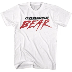 Cocaine Bear Black & Red Logo Comedic Horror Movie Men's T Shirt - Picture 1 of 5