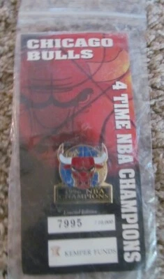 CHICAGO BULLS (JORDAN ERA) LIMITED EDITION PIN FOR 1996 NBA Championship - Image 1 of 3