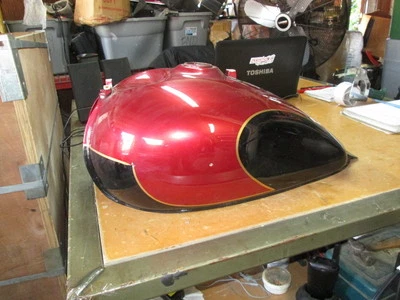 Triumph OEM Red Black & Gold Gas Petrol Fuel Tank Speedmaster K05K50 - Image 1 of 4