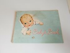 Vintage 1949 Spiral Bound Blue Baby Book Record of Baby's First Year