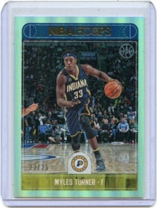 2017-18 NBA HOOPS #152 MYLES TURNER "FOIL" SP #23/25, INDIANA PACERS, 100520