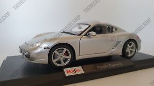 MAISTO 1:18 Scale - Porsche Cayman S in Metallic Silver - Diecast Model Car