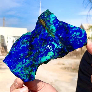 233G BEST NATURAL Azurite/Malachite crystal slice minerals specimens - Picture 1 of 23