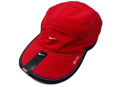 NUEVO RARO NIKE 2010 Adulto DRI-FIT Daybreak Run/Golf/Pickleball Sombrero-Rojo 257859-611 Foto 1 de 2