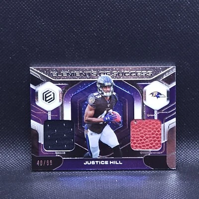 2019 Panini Elements Justice Hill Elements Of Success Dual Patch #ES-30 - Image 1 of 2