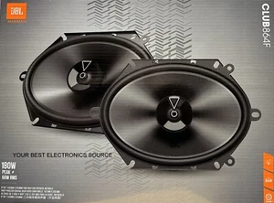 NEW JBL CLUB864F 6"x8" Coaxial 2-Way Car Stereo Speakers - 1 Pair - 6x8" - Picture 1 of 1