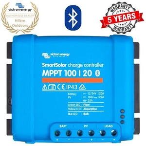 VICTRON ENERGY SMARTSOLAR MPPT 100/20 12/24/48V 20 AMP BLUETOOTH SCC110020160R - Picture 1 of 6