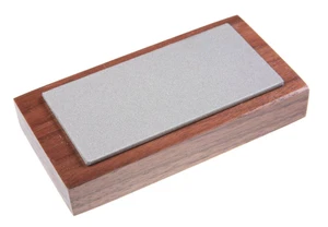 Eze-Lap 2" x 4" Medium 450G Diamond Sharpening Stone on a Walnut Pedestal 52M - Picture 1 of 1